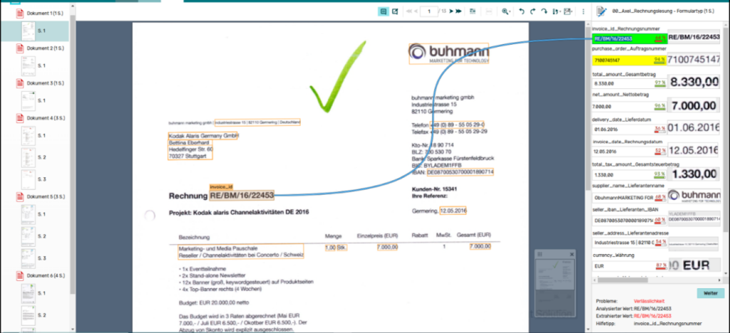 Automatisierte Rechnungslesung